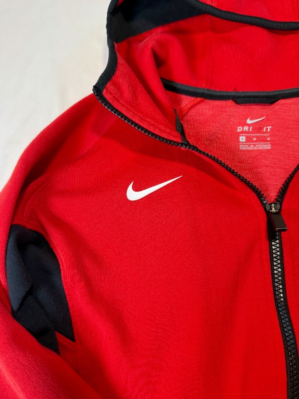 Nike Women's Dri-FIT Red Black 2 Piece Sweatsuit Set Size Medium (UPDATED) - Picture 5 of 13